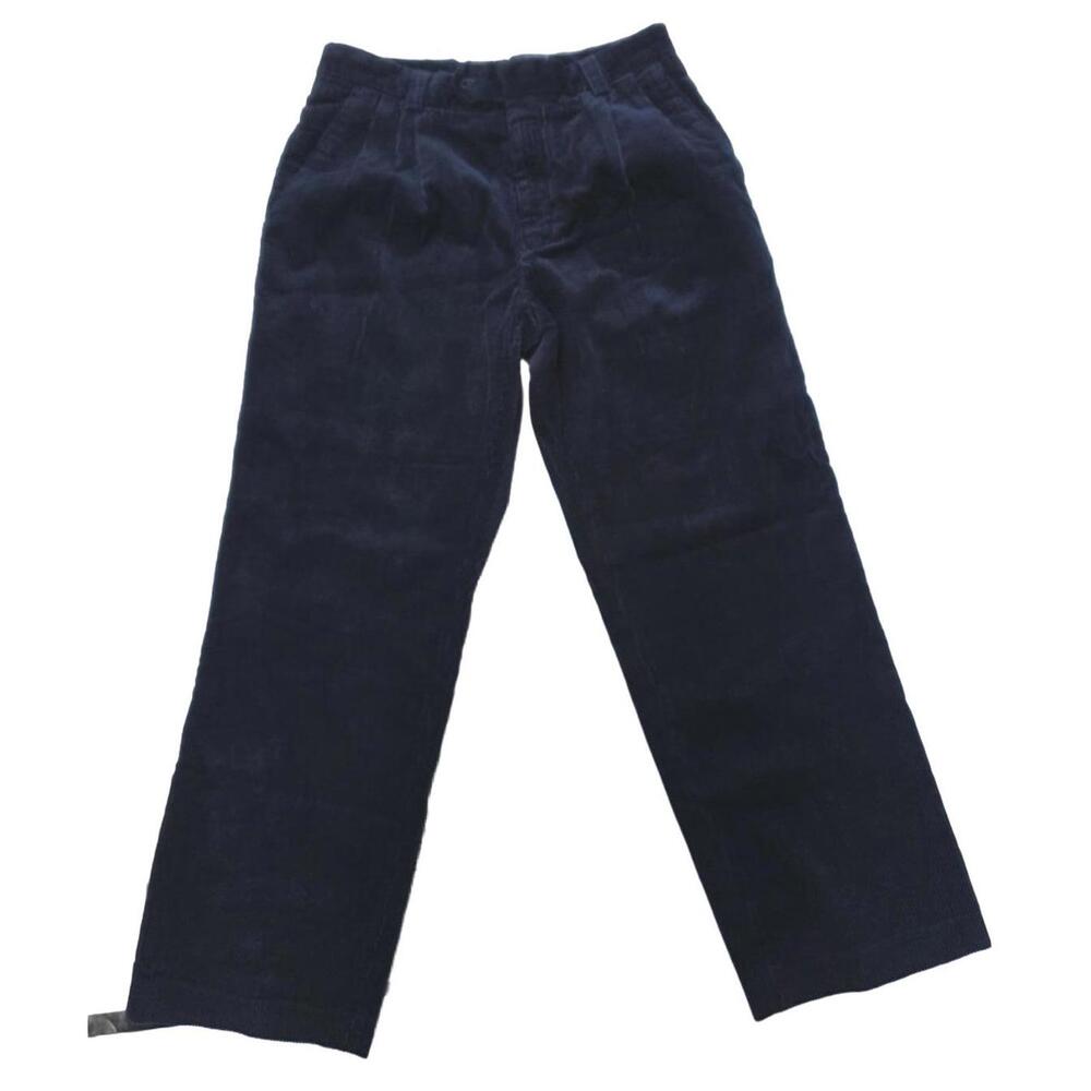 Pierre Cardin Vintage Inspired Men's Pleated Dark Blue Corduroy Pants. 32/27
